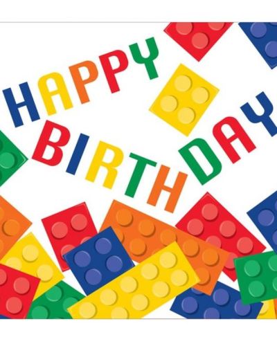 Block Party Happy Birthday Napkins
