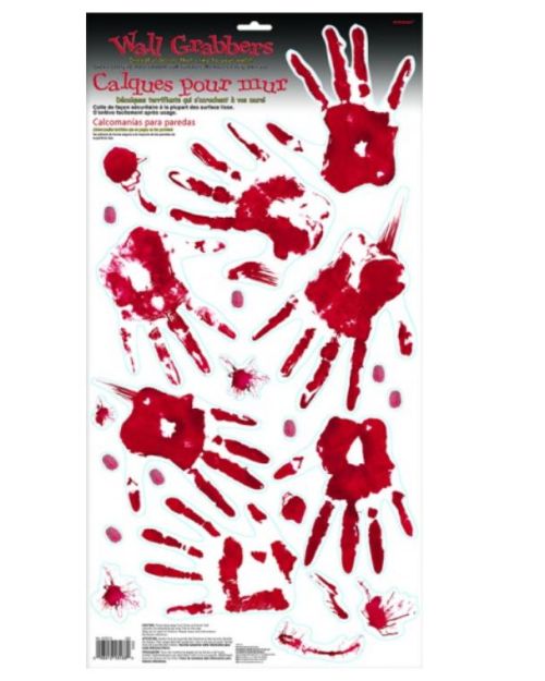 Dripping Blood Hands Vinyl Clings