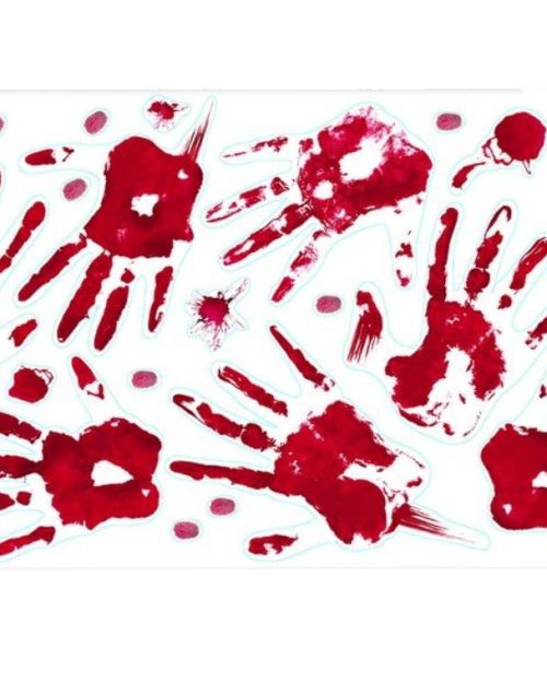 Dripping Blood Hands Vinyl Clings
