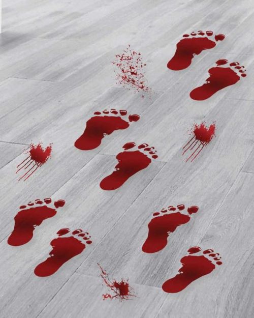 Bloody Footprints Floor Stickers