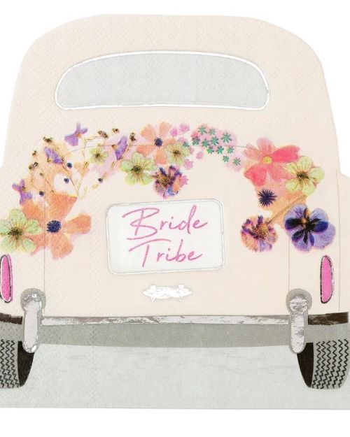 Blossom Bride Car Shaped Napkins 16pk