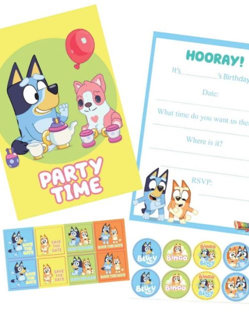 Bluey Invitations 8pk