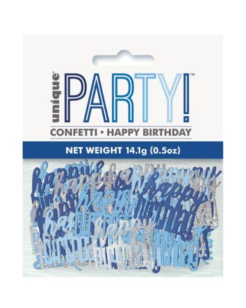 Blue Happy Birthday Confetti Scatters