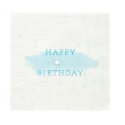 Blue Happy Birthday Napkins 16pk