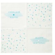 Blue Happy Birthday Napkins 16pk