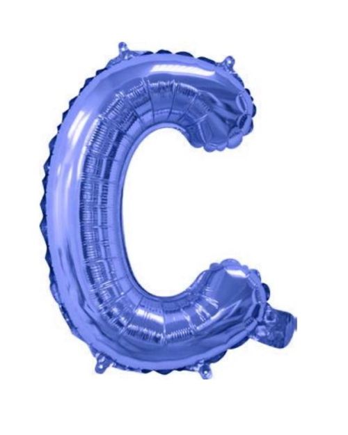 Mini Blue Foil Balloon – Letter C