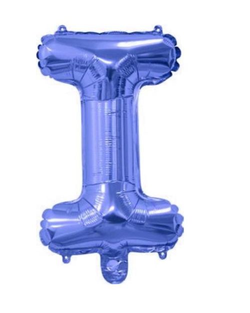 Mini Blue Foil Balloon – Letter I