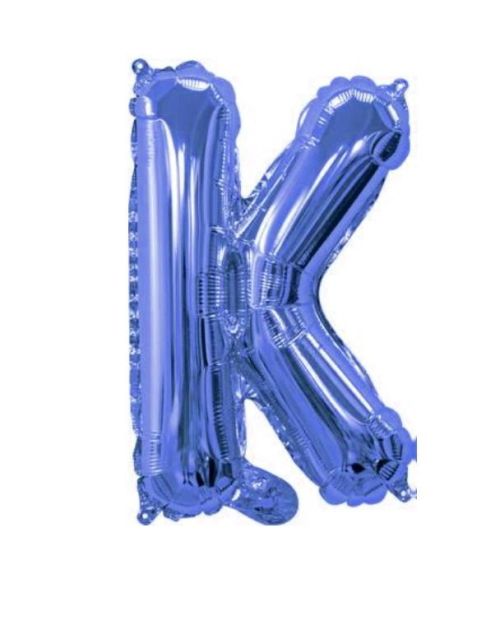 Mini Blue Foil Balloon – Letter K