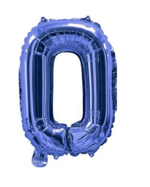 Mini Blue Foil Balloon – Letter O