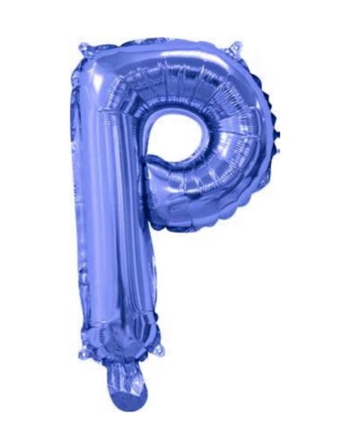 Mini Blue Foil Balloon – Letter P