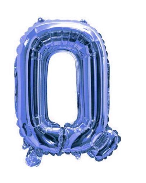 Mini Blue Foil Balloon – Letter Q