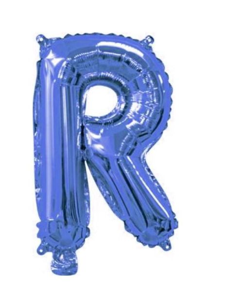 Mini Blue Foil Balloon – Letter R
