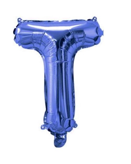 Mini Blue Foil Balloon – Letter T