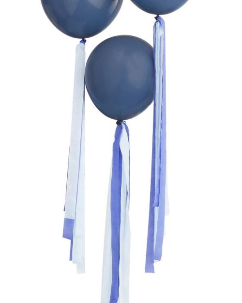 Blue Streamer Balloon Tails