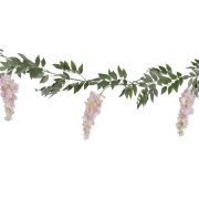 Blush Pink & Green Wisteria Foliage Garland