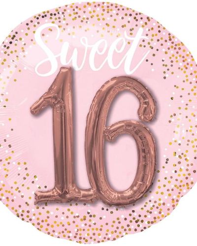 Blush Sweet Sixteen Foil Multi-Balloon
