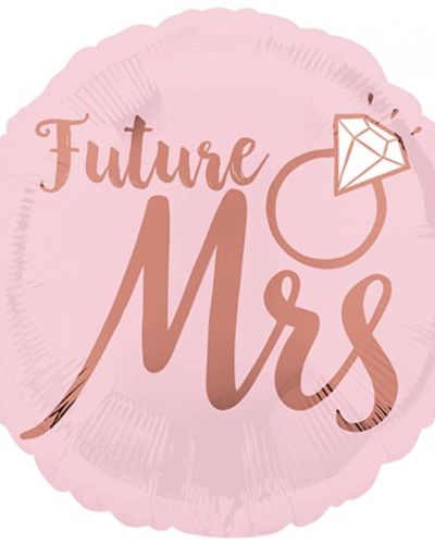Blush Wedding Future Mrs Foil Balloon