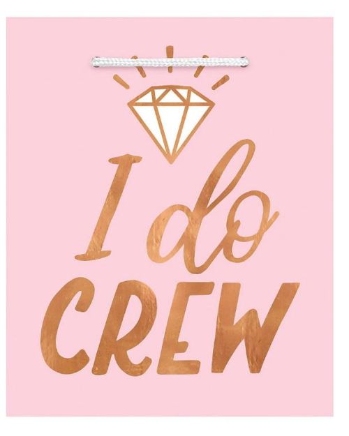 Blush Wedding I Do Crew Gift Bags 6pk
