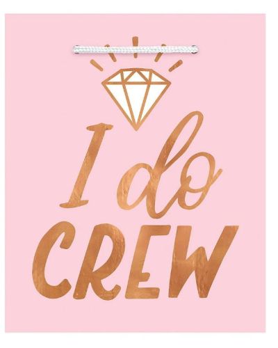 Blush Wedding I Do Crew Gift Bags 6pk