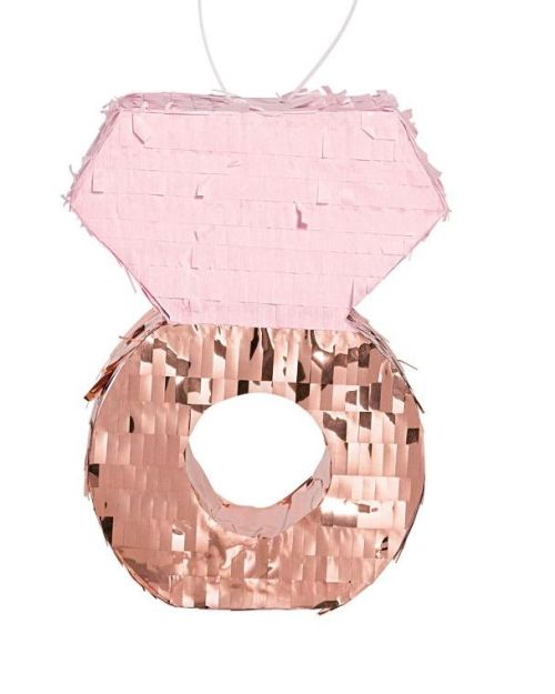 Blush Wedding Ring Mini Pinata Decoration