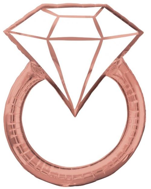 Blush Wedding Ring SuperShape Foil Balloon