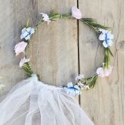 Boho Floral Bride to Be Crown & Veil