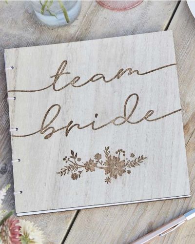 Boho Floral Team Bride Guest Book