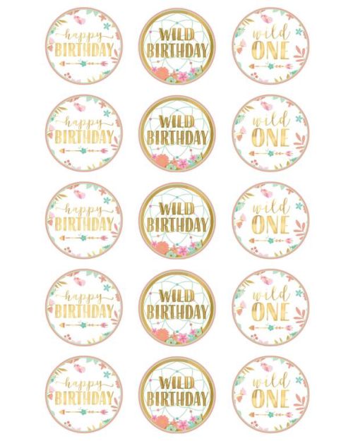 Edible Icing Cupcake Images – Boho Girl