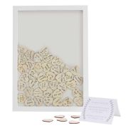Hearts Drop Top Frame Guest Book Alternative