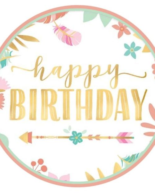 Edible Icing Image – Boho Girl Round