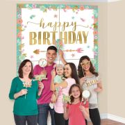 Boho Girl Scene Setter with Photo Props