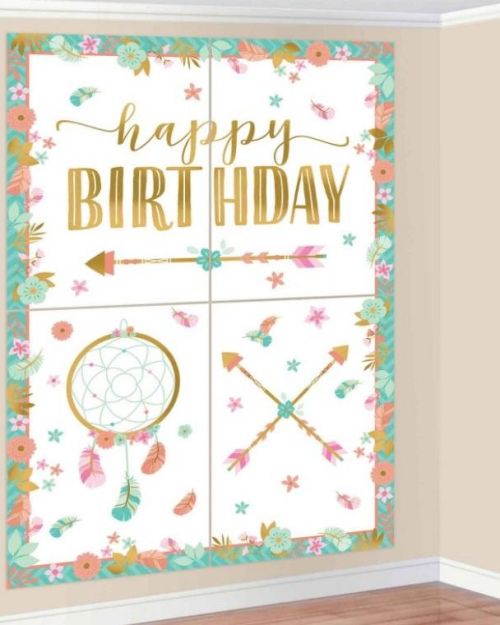 Boho Girl Scene Setter with Photo Props