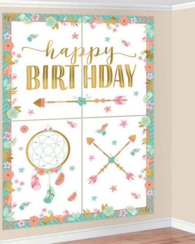 Boho Girl Scene Setter with Photo Props