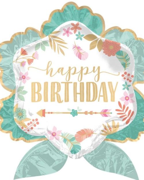 Boho Girl SuperShape Foil Balloon