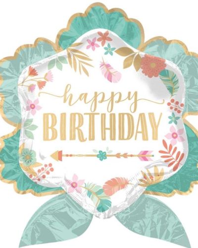 Boho Girl SuperShape Foil Balloon