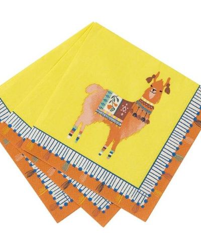 Boho Llama Beverage Napkins 20pk