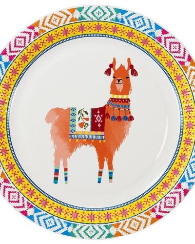 Boho Llama Plates 8pk
