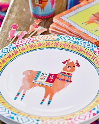 Boho Llama Plates 8pk