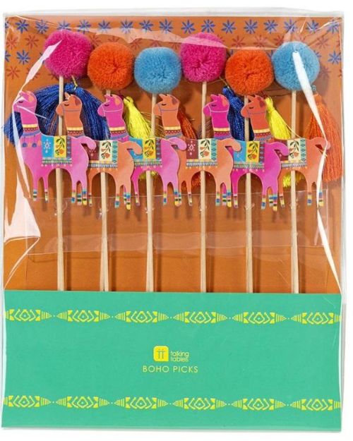 Boho Llama Pom Pom Picks