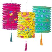 Boho Paper Lanterns 3pk