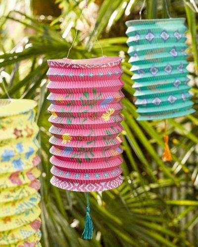 Boho Paper Lanterns 3pk