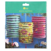 Boho Paper Lanterns 3pk