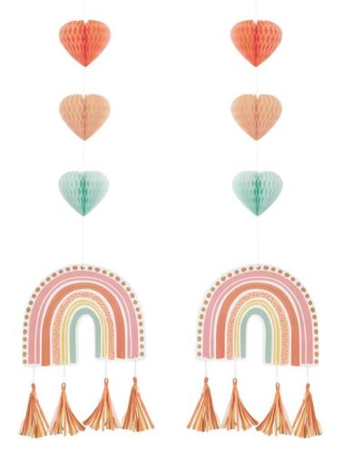 Boho Rainbow Hanging Decorations 2pk