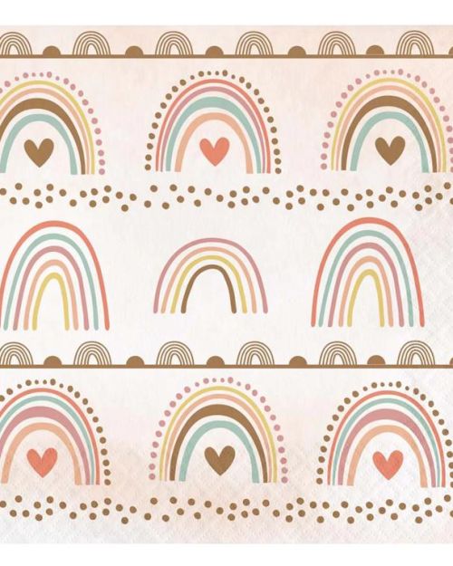 Boho Rainbow Lunch Napkins 16pk
