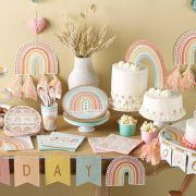 Boho Rainbow Pennant Banner with Tassels