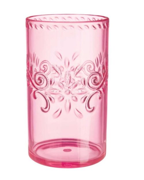Boho Vibes Pink Floral Highball Tumbler