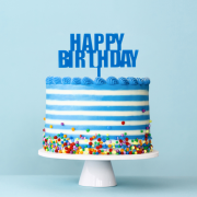 Bold Happy Birthday Topper – Blue