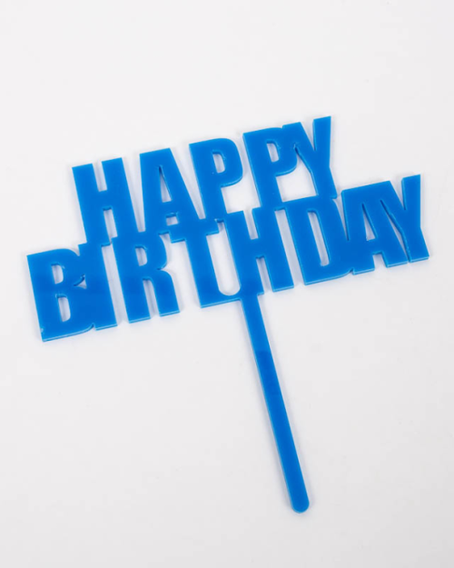 Bold Happy Birthday Topper – Blue