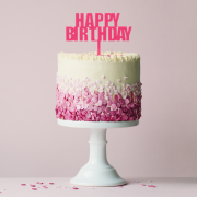 Bold Happy Birthday Topper – Pink