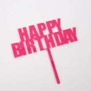 Bold Happy Birthday Topper – Pink